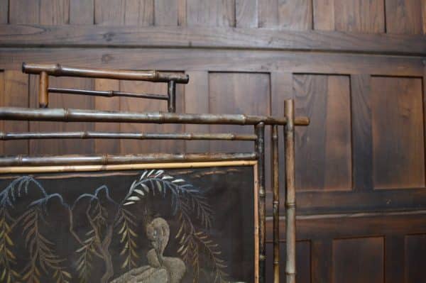 Edwardian Bamboo Fire Screen SAI3054 - Image 7