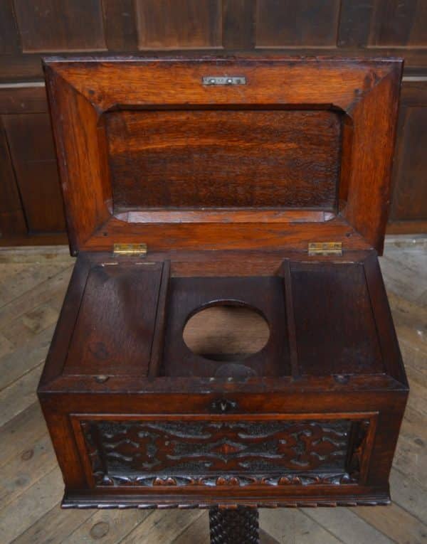 Victorian Oak Teapoy SAI3039 Antique Furniture 5