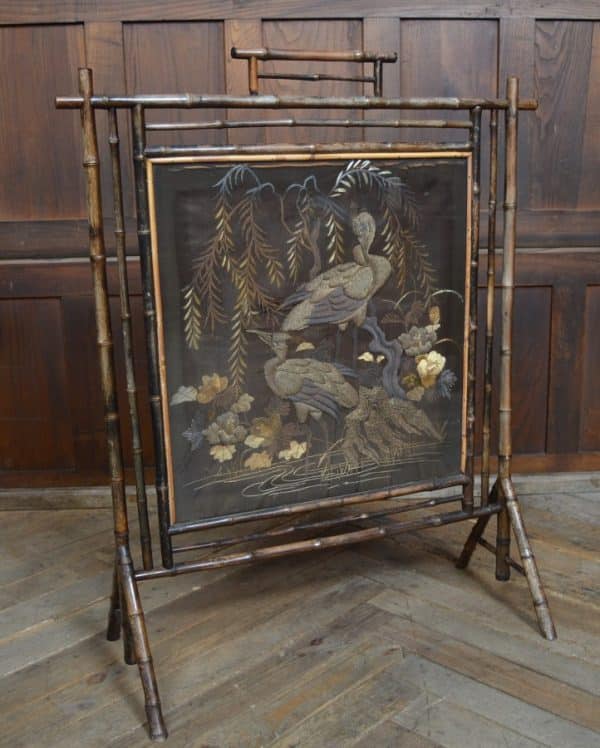 Edwardian Bamboo Fire Screen SAI3054 Miscellaneous 3