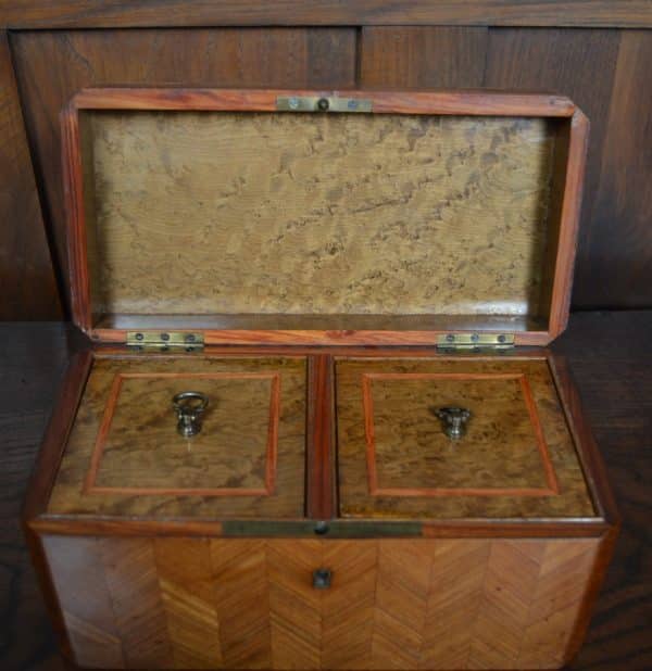 Satin Wood Tea Caddy SAI3057 - Image 4