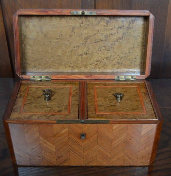 Satin Wood Tea Caddy SAI3057 Antique Boxes 5