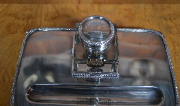 Epns Ink Well And Pen Tray SAI3007 Antique Silver 5