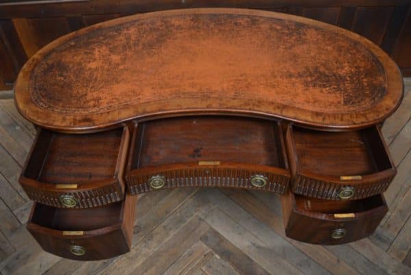Edwardian Freestanding Kidney Shaped Desk SAI3017 Antique Desks 13