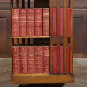 Edwardian Oak Revolving Bookcase SAI3053 Antique Bookcases