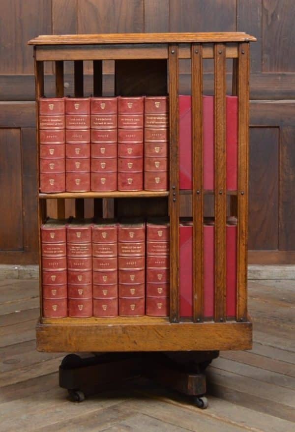 Edwardian Oak Revolving Bookcase SAI3053