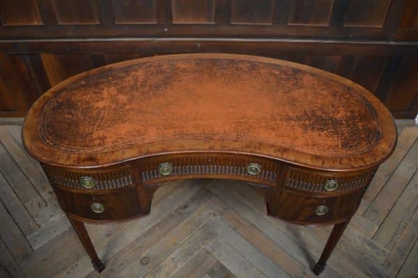 Edwardian Freestanding Kidney Shaped Desk SAI3017 Antique Desks 5