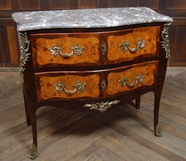 Marble Top Bombe Chest Of Drawers SAI3024 Antique Draws 16
