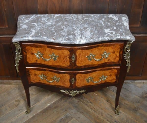 Marble Top Bombe Chest Of Drawers SAI3024 Antique Draws 11