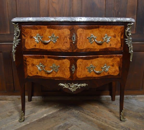 Marble Top Bombe Chest Of Drawers SAI3024 Antique Draws 9