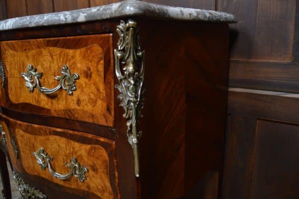 Marble Top Bombe Chest Of Drawers SAI3024 - Image 4
