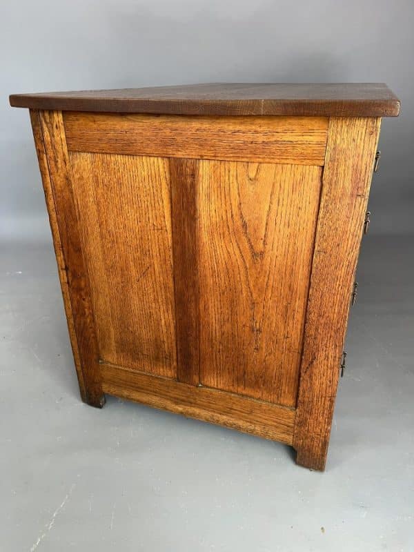 Arts & Crafts Twin Pedestal Oak Writing Desk c1910 - Image 7