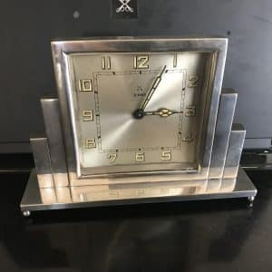 Chrome Art Deco HAC 8day Clock Antique Clocks