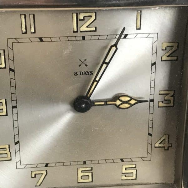 Chrome Art Deco HAC 8day Clock - Image 2