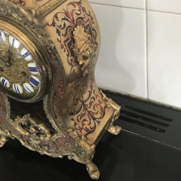 Boulle & Tortoise shell French 1860’s Clock Antique Clocks 7
