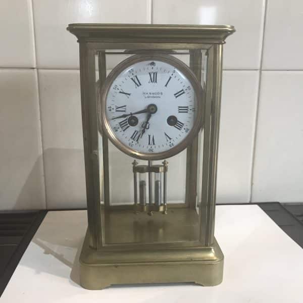 Harrods retailed French 4 sided glass clock Victorian Antique Clocks 16