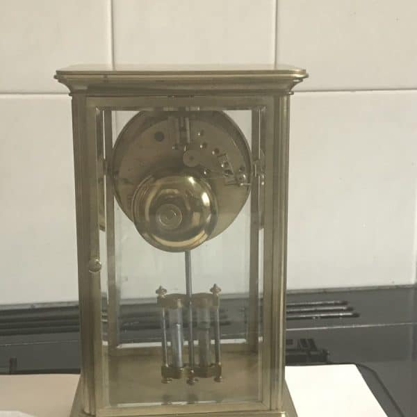 Harrods retailed French 4 sided glass clock Victorian - Image 13