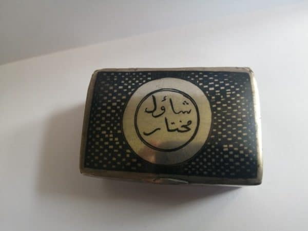 Exquisite WW1 Iraqi Niello Silver Snuff Box Marsh Arab Sweetheart Arabian Antique Silver 3