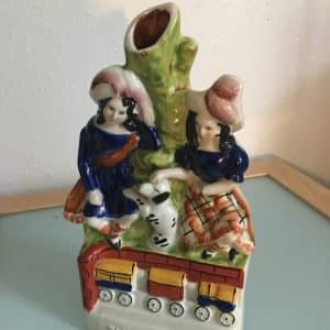 Reproduction Staffordshire Pottery Figurine Vintage 3