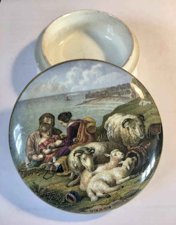 Staffordshire Pottery pot lids. Antique Ceramics 4