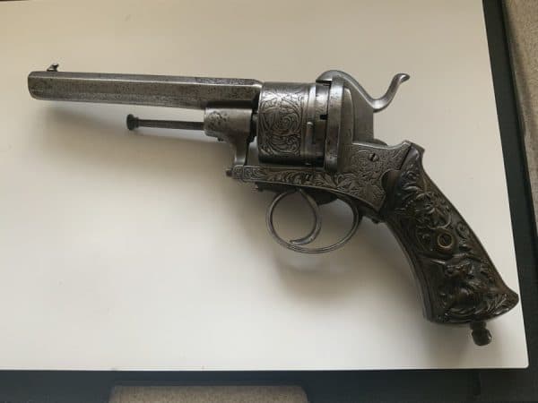 Pin fire officers Revolver Antique Guns 7