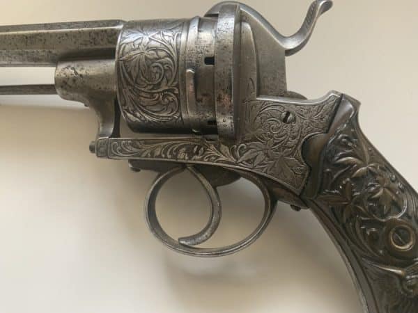 Pin fire officers Revolver Antique Guns 9