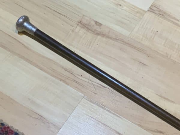 Gentleman’s silver topped rosewood walking stick sword stick - Image 2