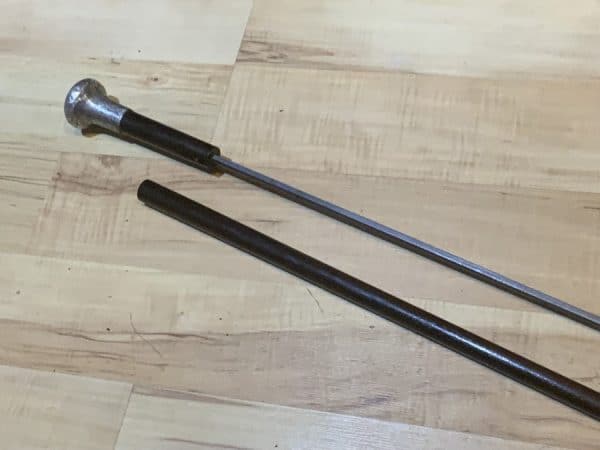 Gentleman’s silver topped rosewood walking stick sword stick - Image 11
