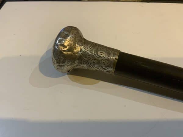 Gentleman’s silver topped rosewood walking stick sword stick - Image 21