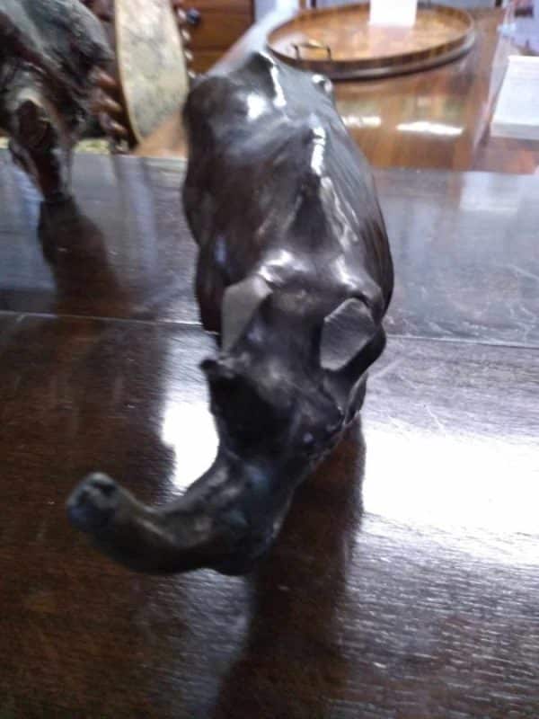 Vintage Leather Rhinoceros - Image 2