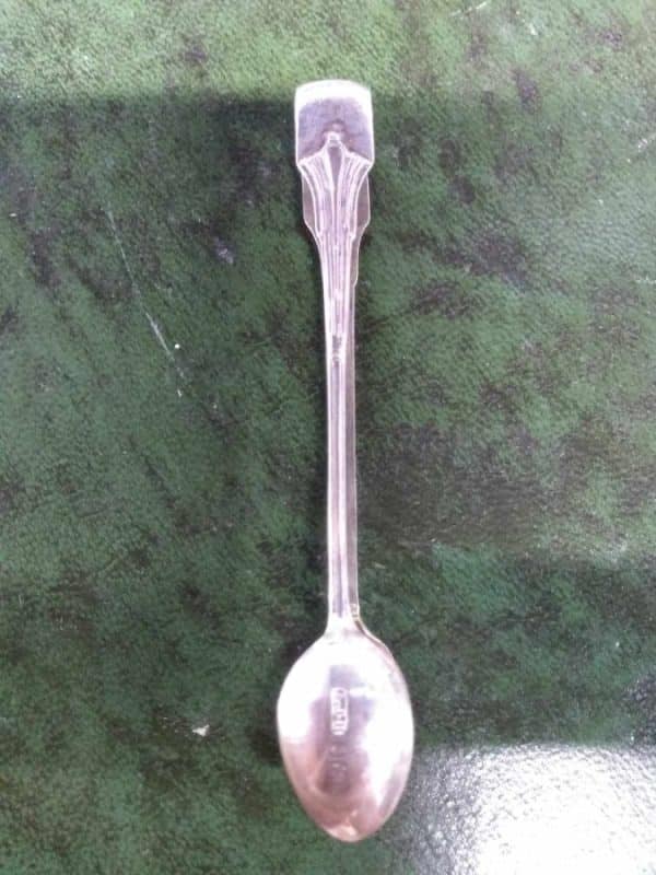 Set of Silver Tea Spoons with Tongs - Image 4