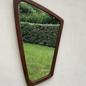 Danish Mid Century Asymmetrical Wall Mirror danish Antique Mirrors
