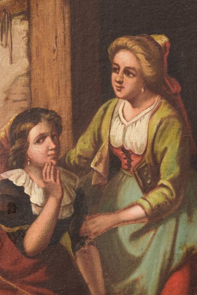French or Flemish Golden Age Style Courtship Scene - Image 3