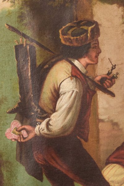 French or Flemish Golden Age Style Courtship Scene - Image 4