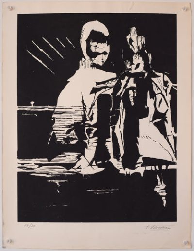 Black and White Lithograph - Image 2