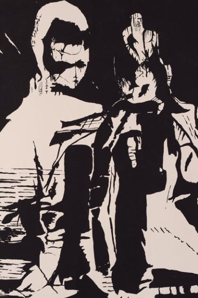 Black and White Lithograph - Image 3