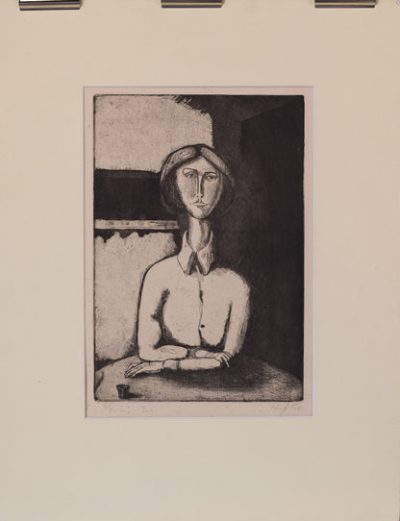 Follower of Picasso - Etching Portrait of a Lady - Image 2