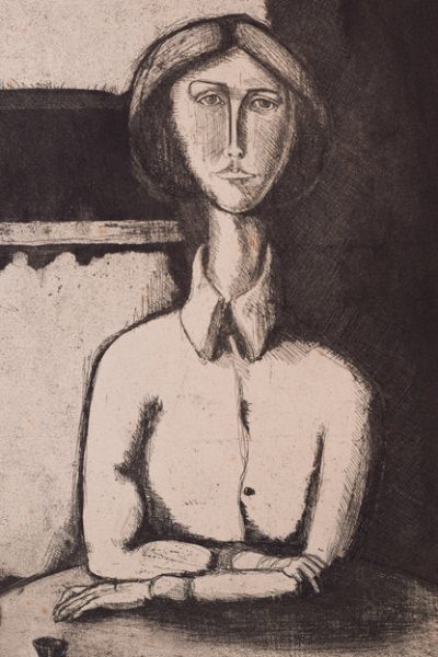 Follower of Picasso - Etching Portrait of a Lady - Image 4