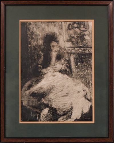 Follower of Pierre Bonnard - Lady Sewing - Image 3