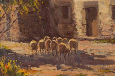 Francesc Carbonell Massabe - Farmyard with Sheep - Image 4
