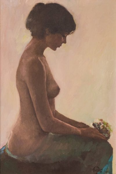 Female Nude Study with Bouquet of Flowers Miscellaneous 3