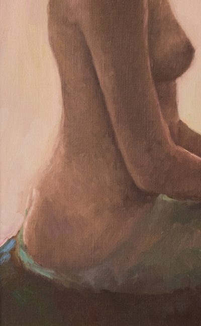 Female Nude Study with Bouquet of Flowers - Image 5