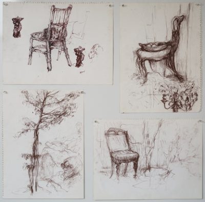 Four Ink studies of various subjects Miscellaneous 4