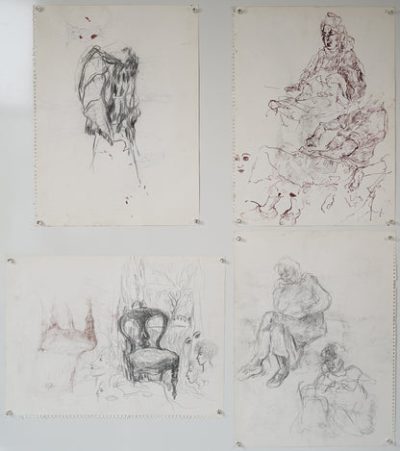 Four Ink studies of various subjects - Image 7