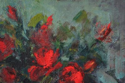 Colourist - Red Flowers in a Blue Vase - Image 5