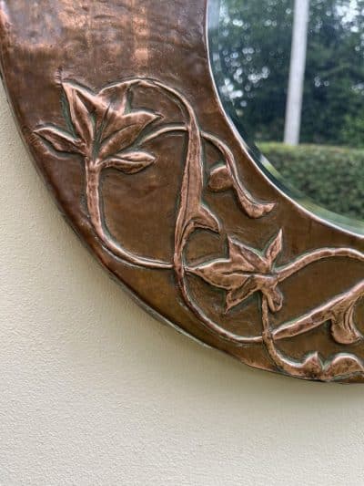 Arts & Crafts Copper Wall Mirror c1910 - Image 2