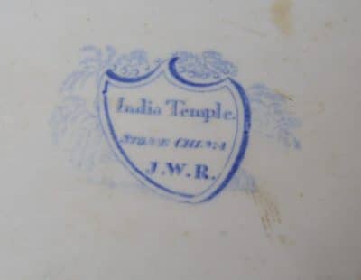 John & William Ridgway “India Temple” Blue & White Meat Charger SAI3076 Miscellaneous 4