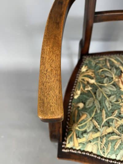 Art Nouveau Ladder Back Armchair / Desk Chair armchair Antique Chairs 7
