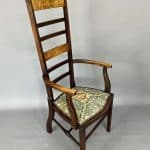 Art Nouveau Ladder Back Armchair / Desk Chair armchair Antique Chairs