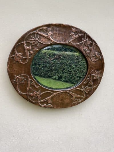 Arts & Crafts Copper Wall Mirror c1910 Copper Antique Metals 8