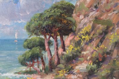 Coastal Landscape with Sailing Boats - Image 3